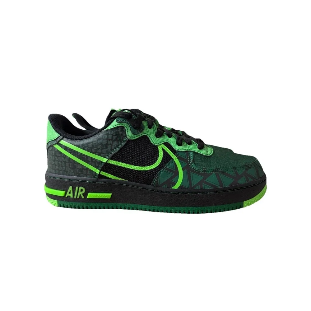 Nike Air Force 1 React Naija Black Pine Green | CW3918-001 Men Size 12