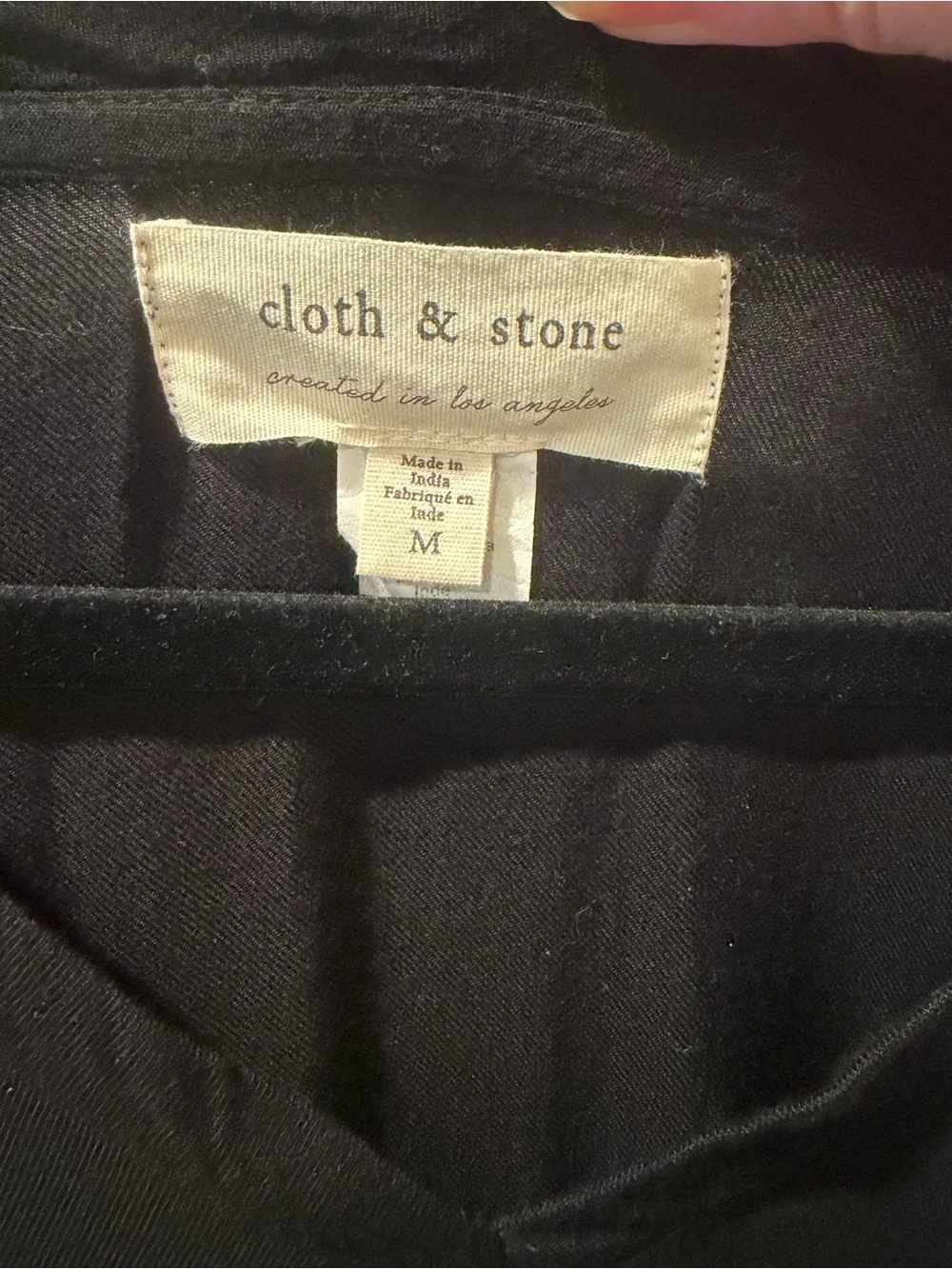 Anthropologie cloth & stone Black Tunic Dress | Size Medium |