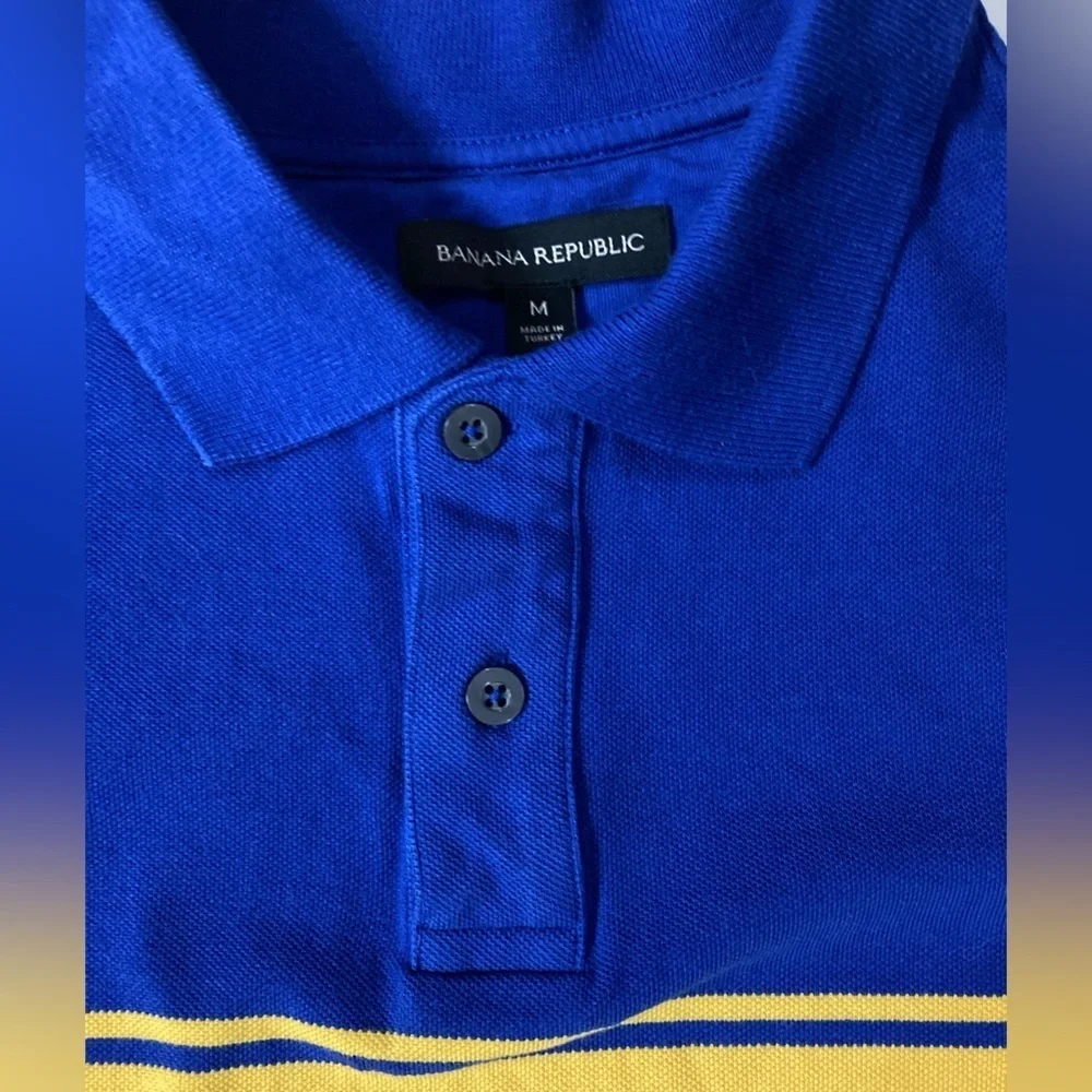 Banana Republic‎ Men’s Medium Blue/Yellow Polo Shirt