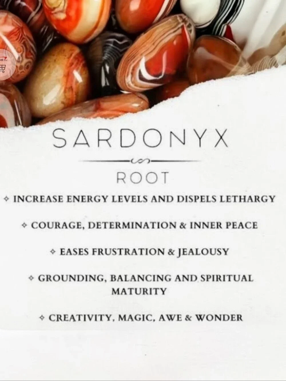 Handmade sardonyx gemstone