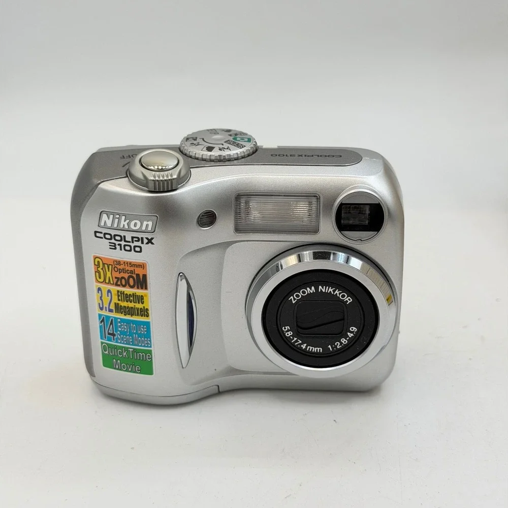 Nikon Coolpix 3100 Digital Camera Silver 3.2MP 3x Optical Zoom Boxed Bundle