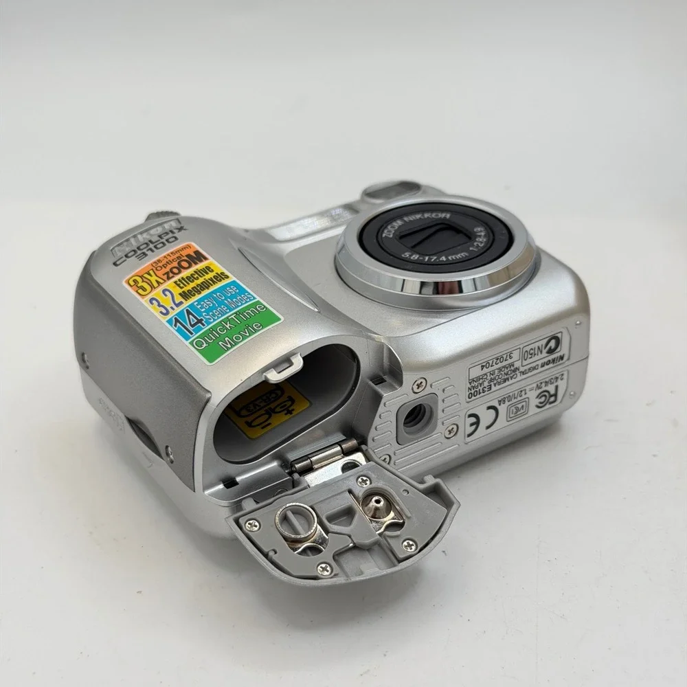Nikon Coolpix 3100 Digital Camera Silver 3.2MP 3x Optical Zoom Boxed Bundle