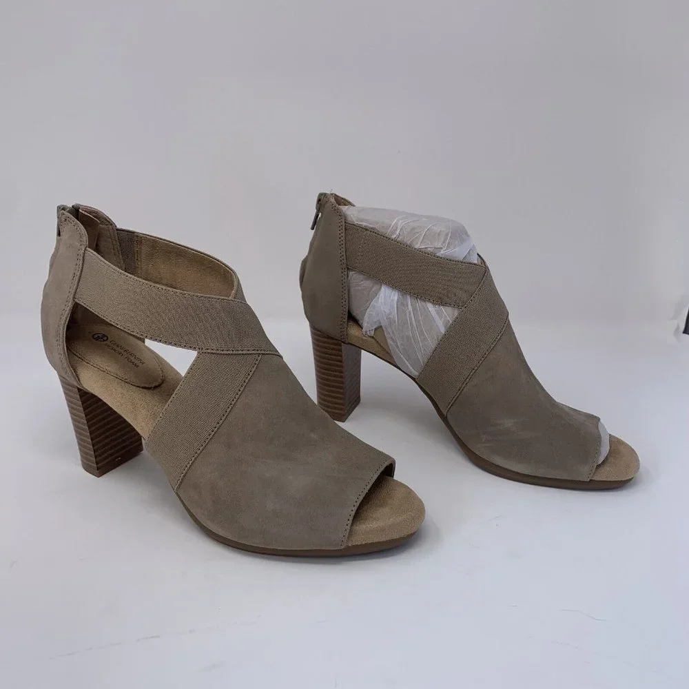 Giani Bernini‎ Averiel 10015405800 Shooties Sandals Women's 8M Taupe Suede S0509