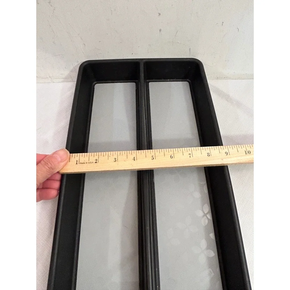 Rubbermaid Gadget Tray 15x9 Black No Slip 2-Compartment Drawer Organizer Unisex