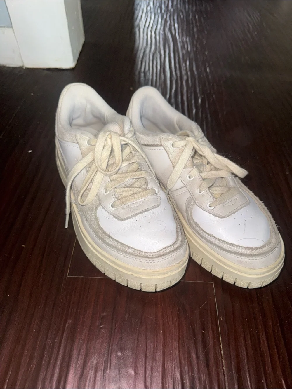 Puma Cream and White Trainer Sneaker