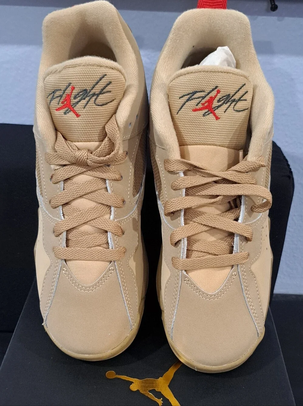 Air Jordan Flight Low Top Sneakers in Tan