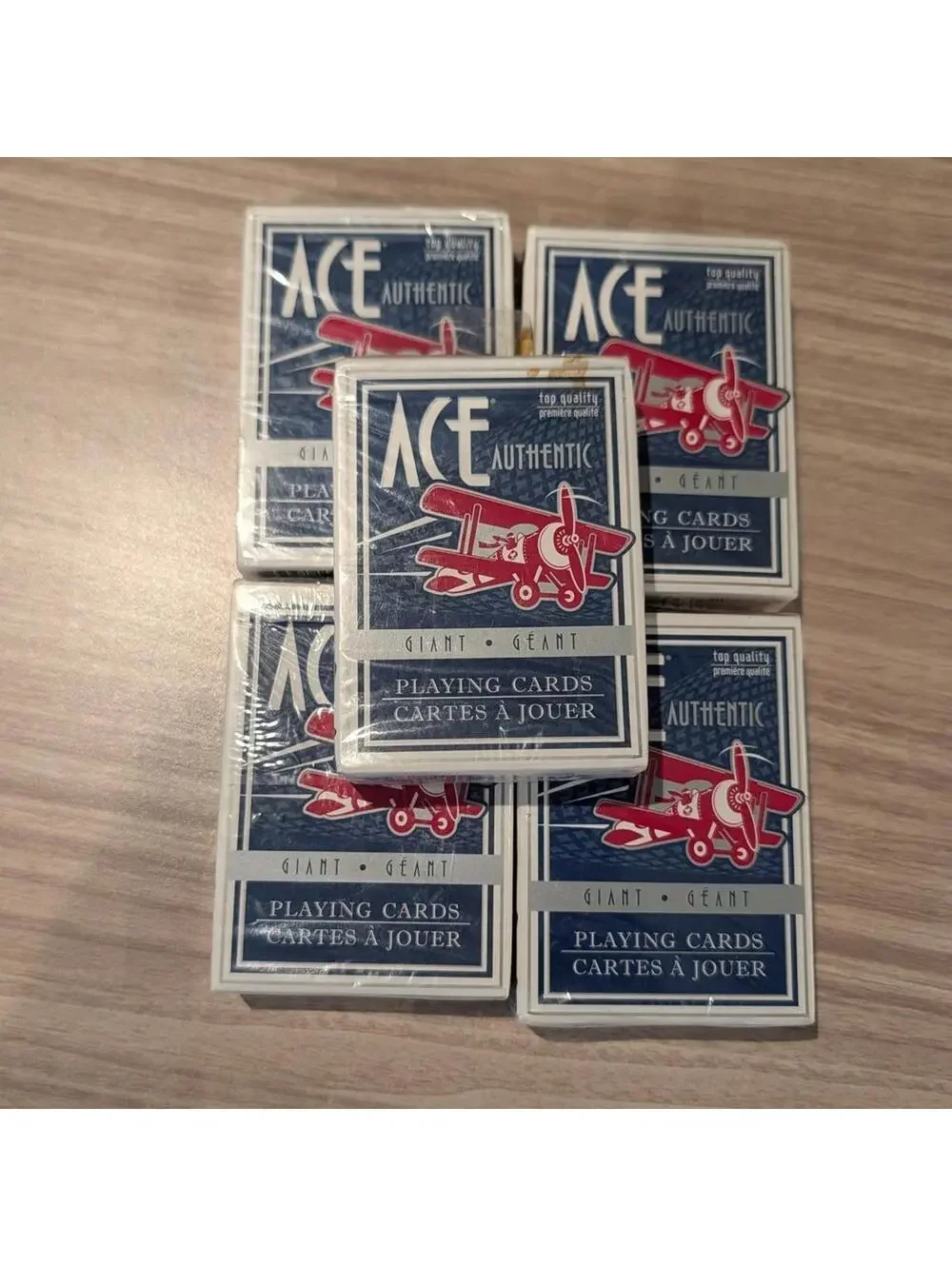 Ace Giant Playing Cards Lot of 5 Sealed Large Format Decks