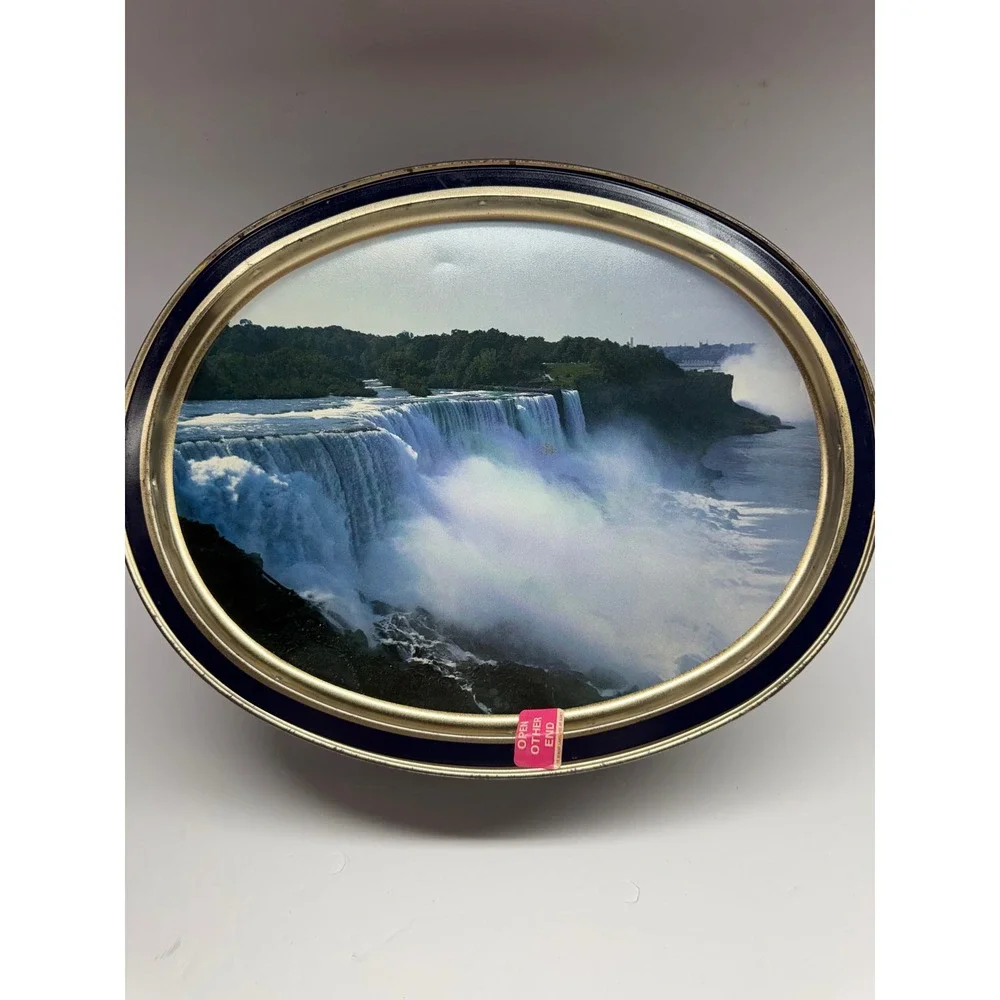 Vintage 1986 Sunshine Biscuits Tin Mount Rushmore Niagara Falls Limited Edition