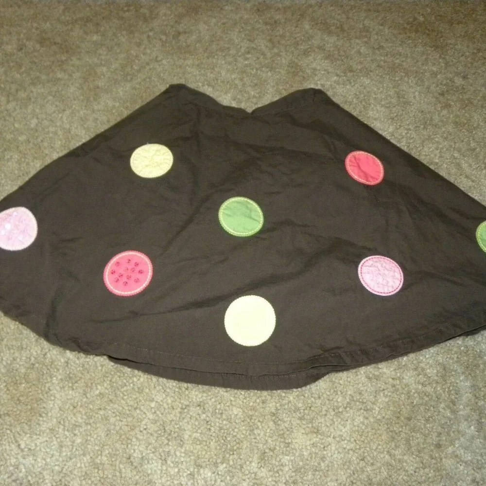 Gymboree brown polka dot skirt 5