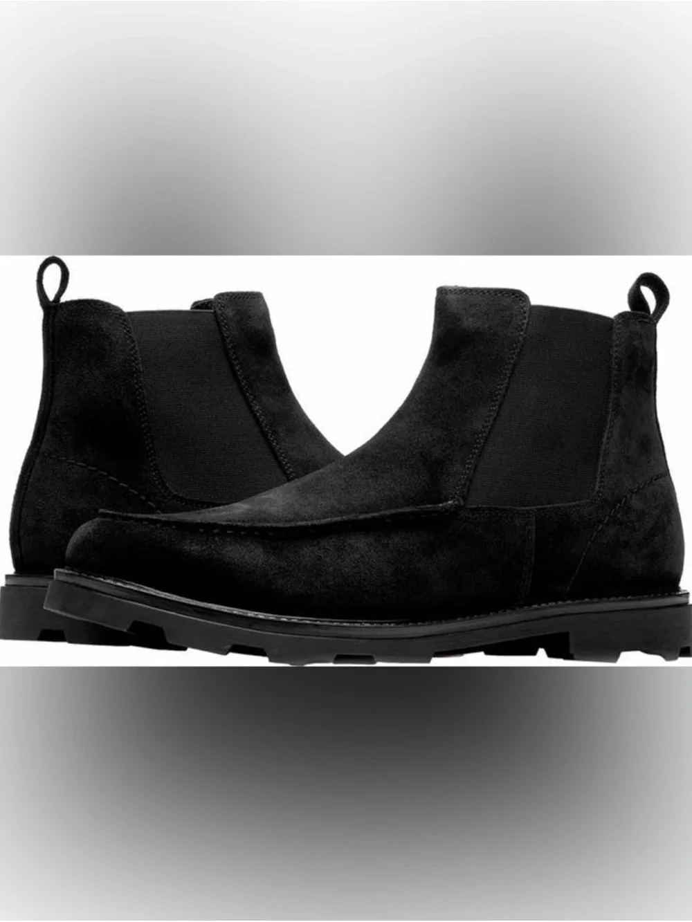 A. Veer Dwayne Chelsea Men's Black Suede Chukka Boots - Side-Zip Comfort