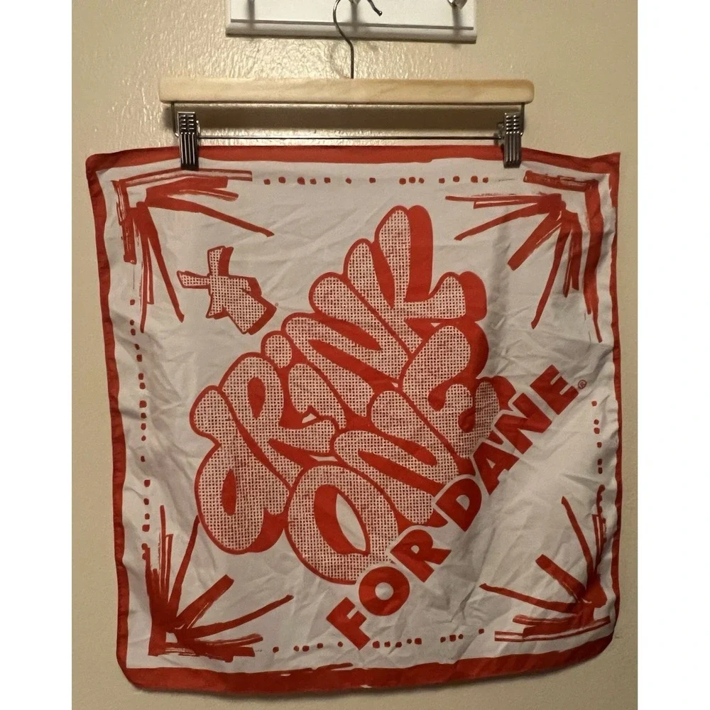 Drink One for Dane Dutch Brothers Coffee Bandana ALS Awareness Scarf Red‎ White
