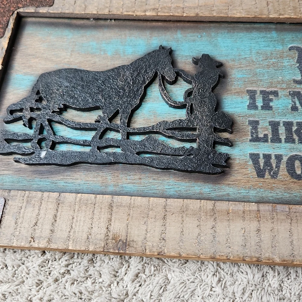 2 Western Decorative Signs With Horses