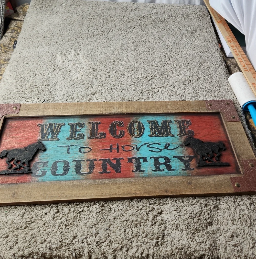 2 Western Decorative Signs With Horses