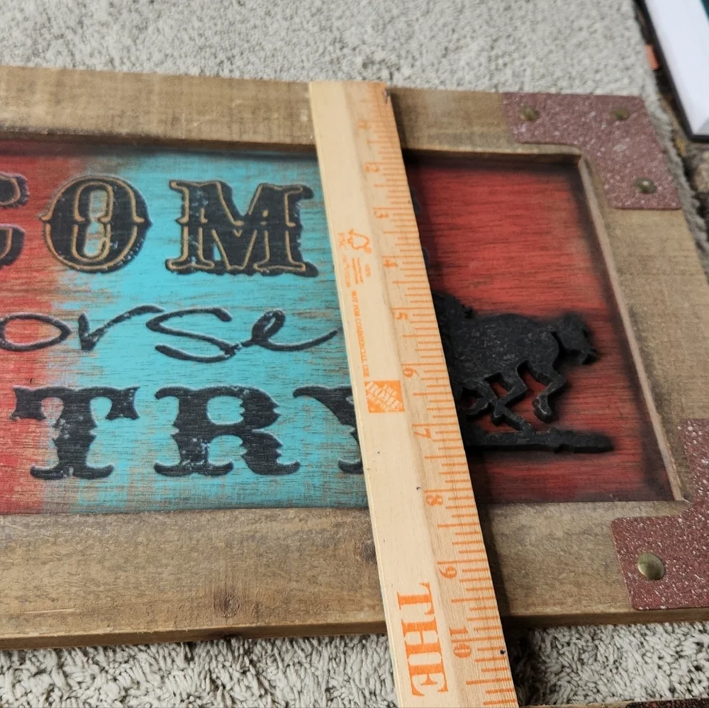 2 Western Decorative Signs With Horses