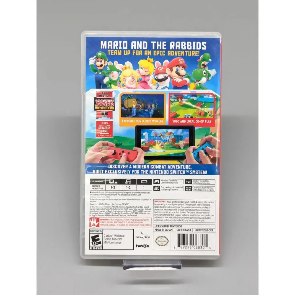 Nintendo Switch Mario + Rabbids Kingdom Authentic Replacement Case Only No Game
