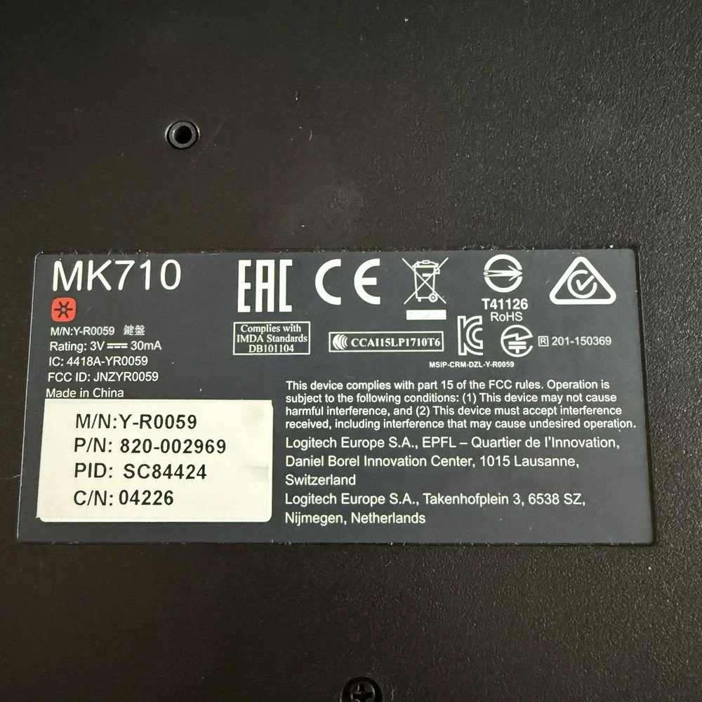Logitech mk710 wireless