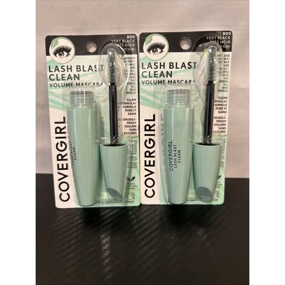 Lot Of 2 CoverGirl‎ Lash Blast Clean Volume Mascara Smudge-Proof