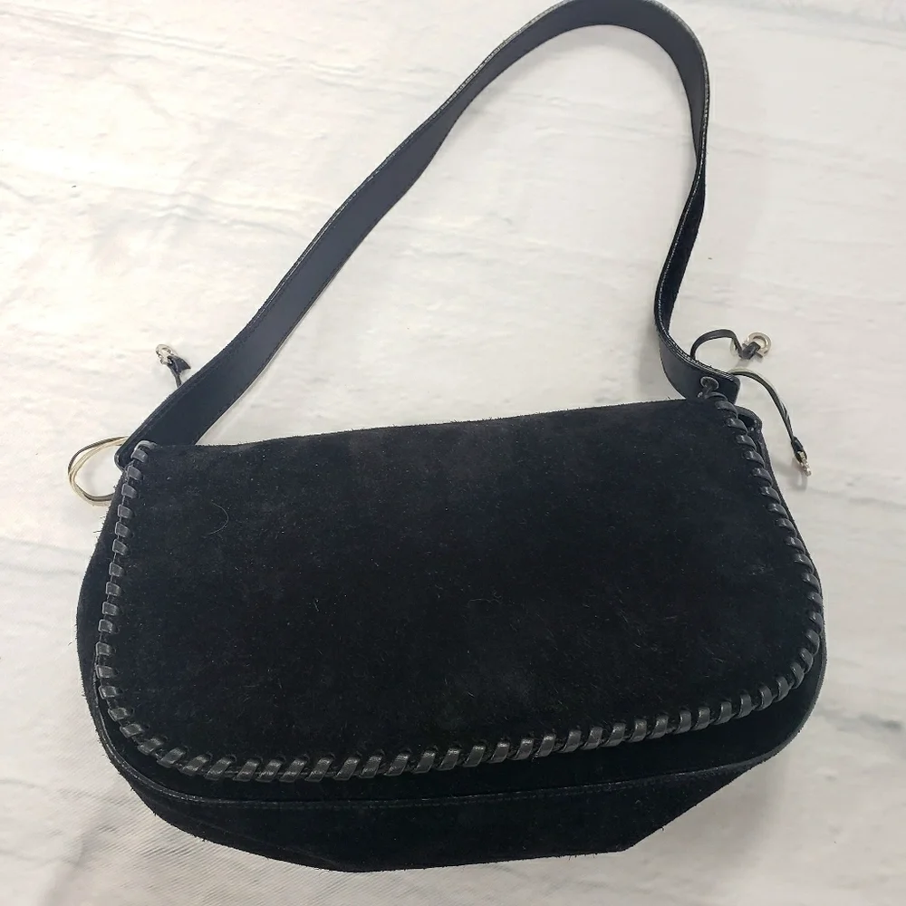 Salvatore Ferragamo AF-21 3897 Suede Bag Hobo EUC