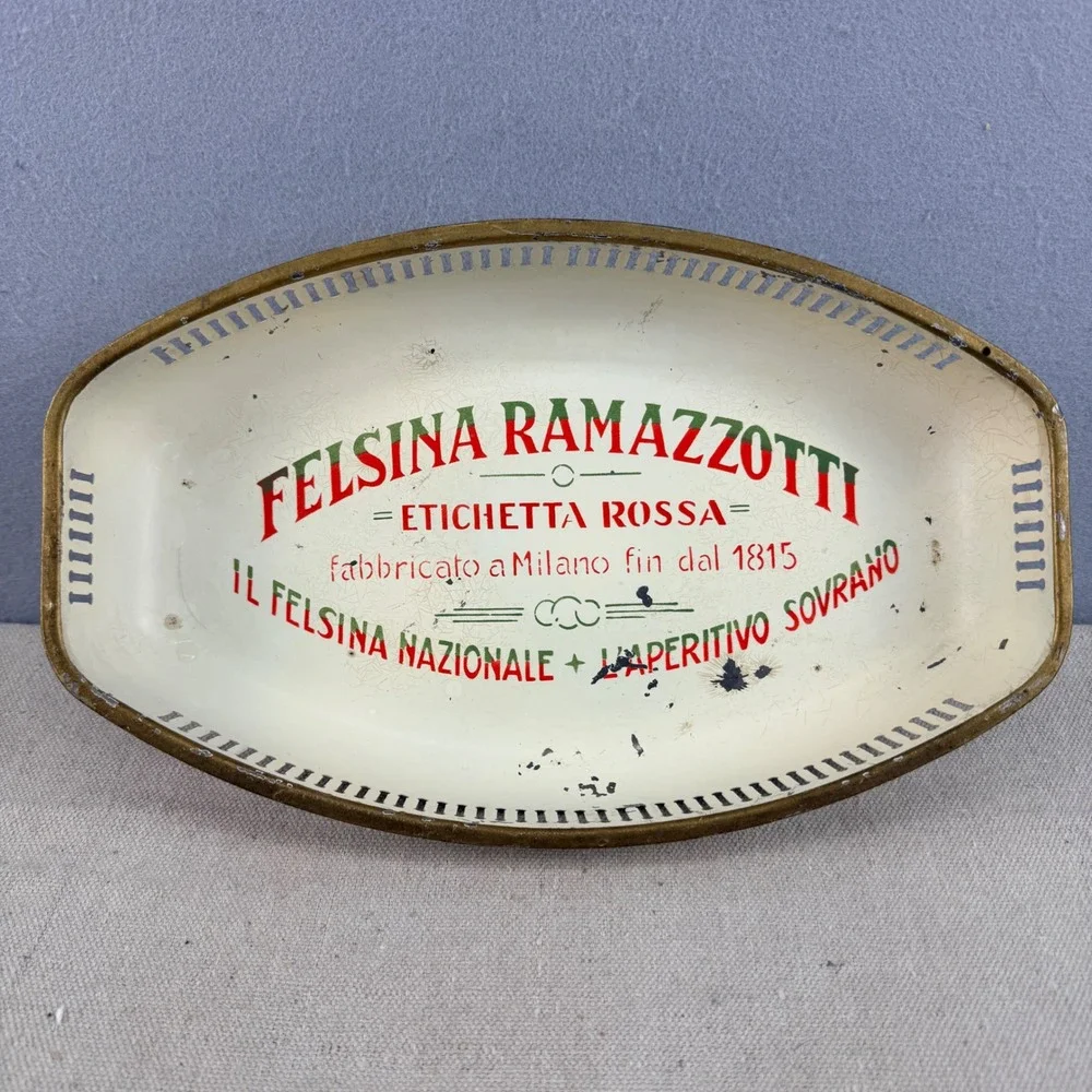 Felsina Ramazzotti Advertising Metal Tray Prager & Loida Berlin 1905 Antique