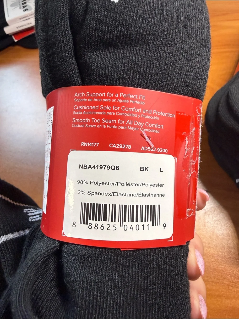 NEW Bundle of 2 Men's New Balance Cushioned Ankle/Crew Socks Packs of 6 Black Lg