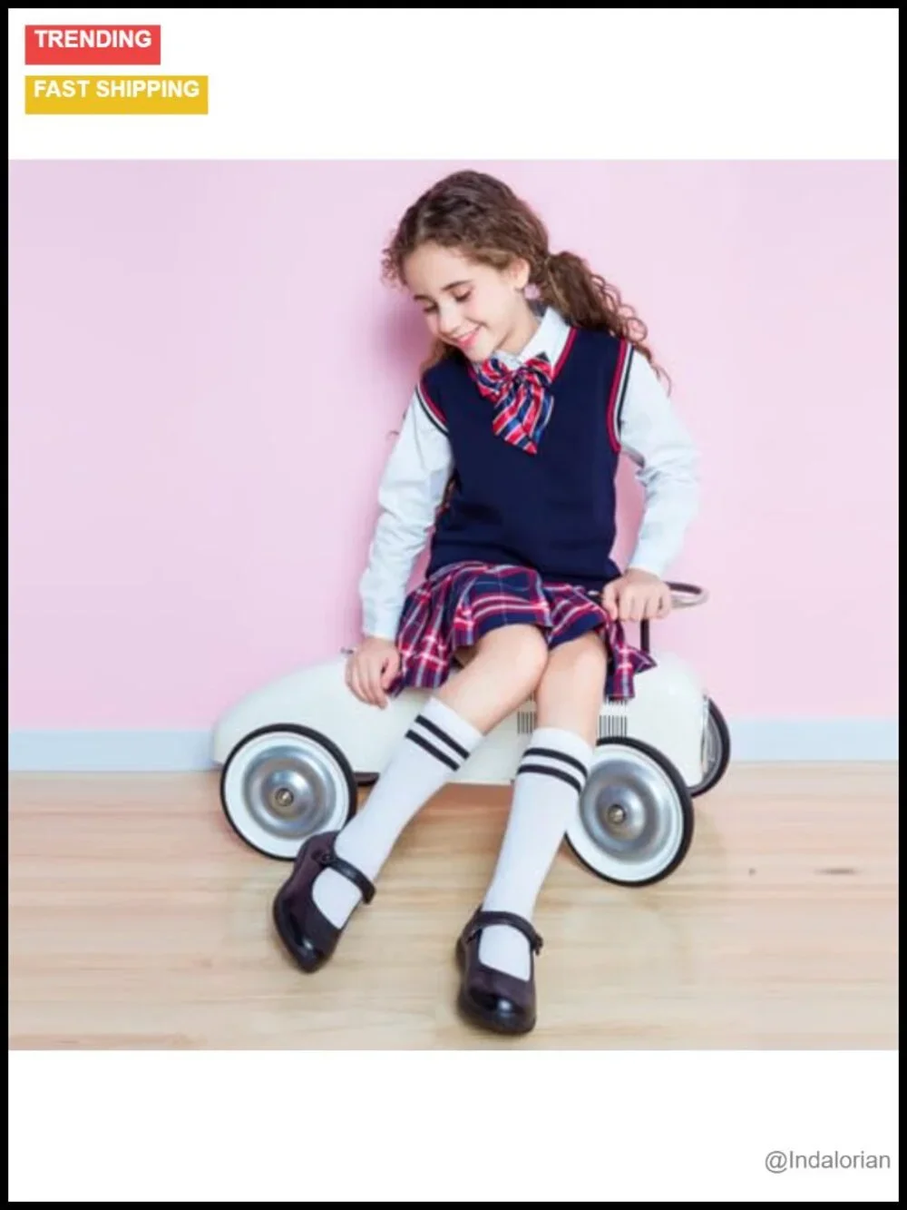 Girls Mary Jane School Uniform Shoes Hook & Loop Closure Faux Leather