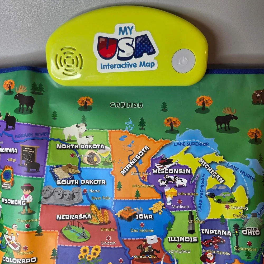 Best Learning My USA Interactive Map i-Poster Talking Educational Wall Toy 4227