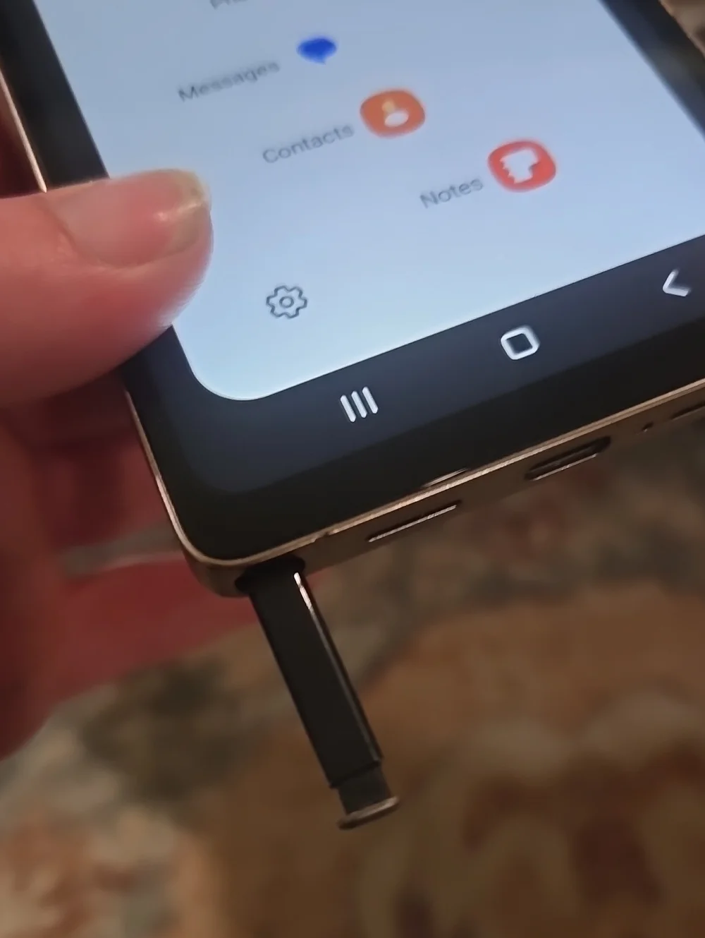 Samsung Smartphone with Black and Yellow Accents