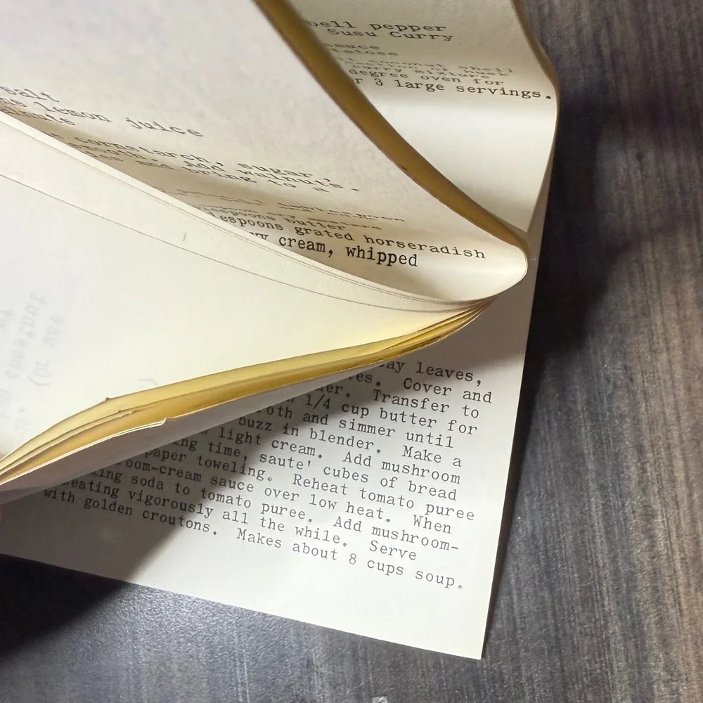 N/A printed recipes