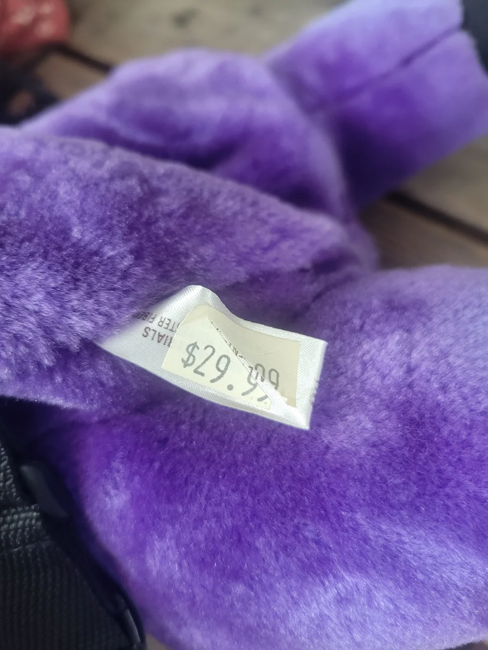 Vintage Grateful Dead PURPLE YELLOW plush bear backpack bag by Steven Smith 1990