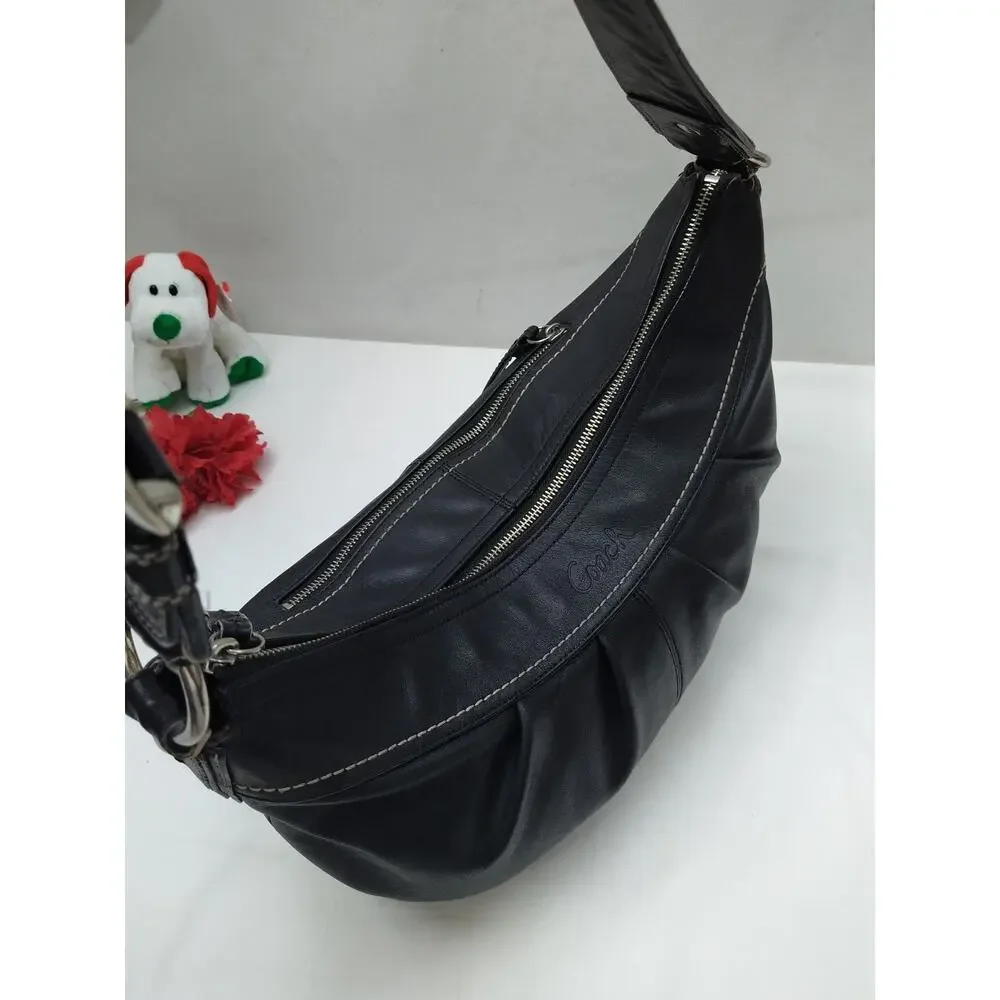 Coach black leather