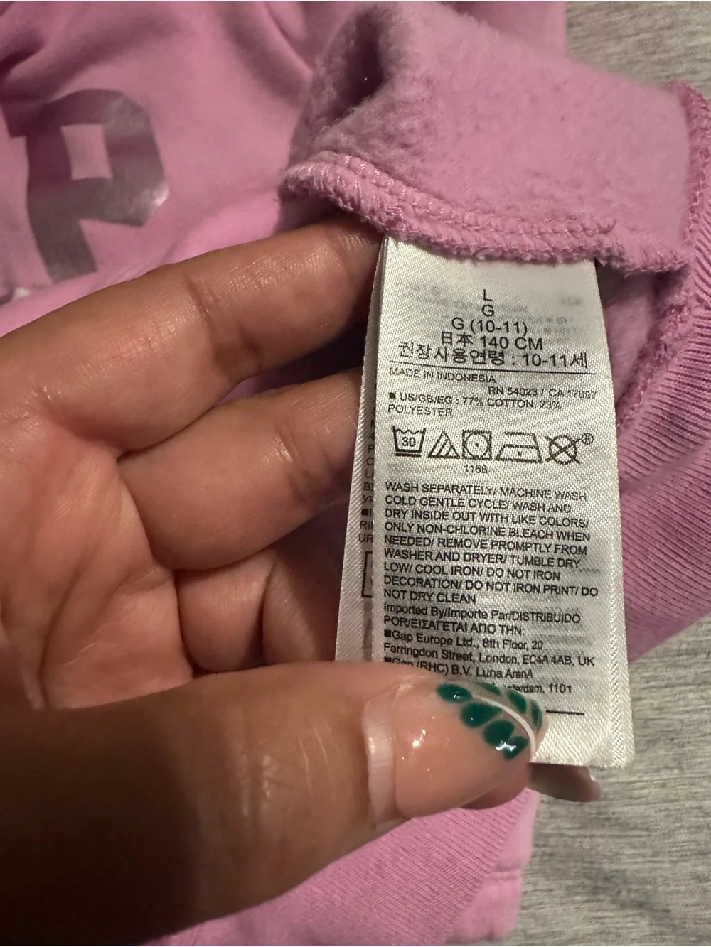 GAP size large