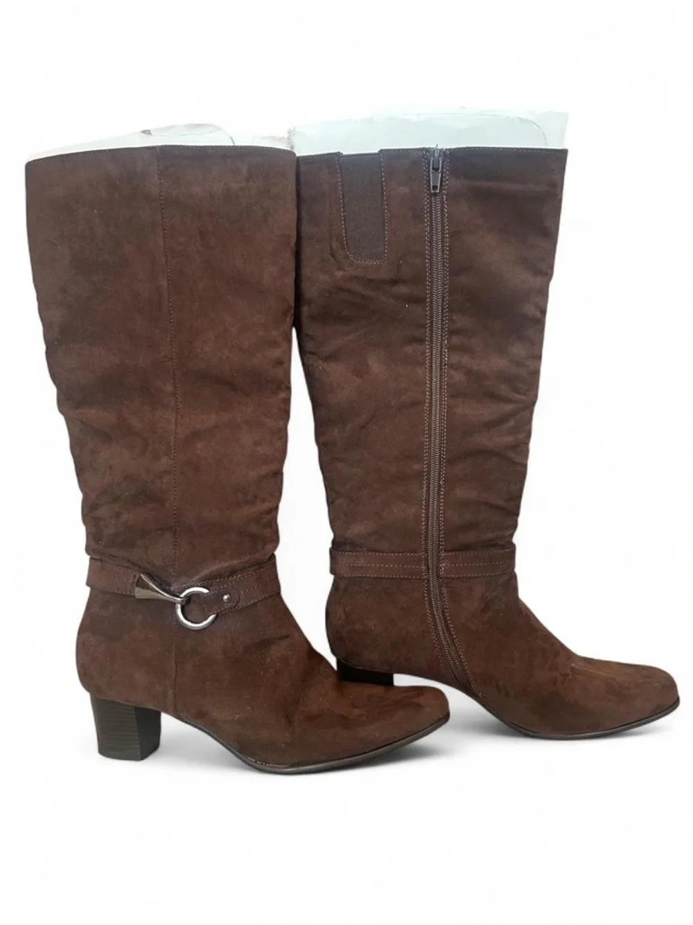 Pesaro Brown Suede Over-the-Knee Boots