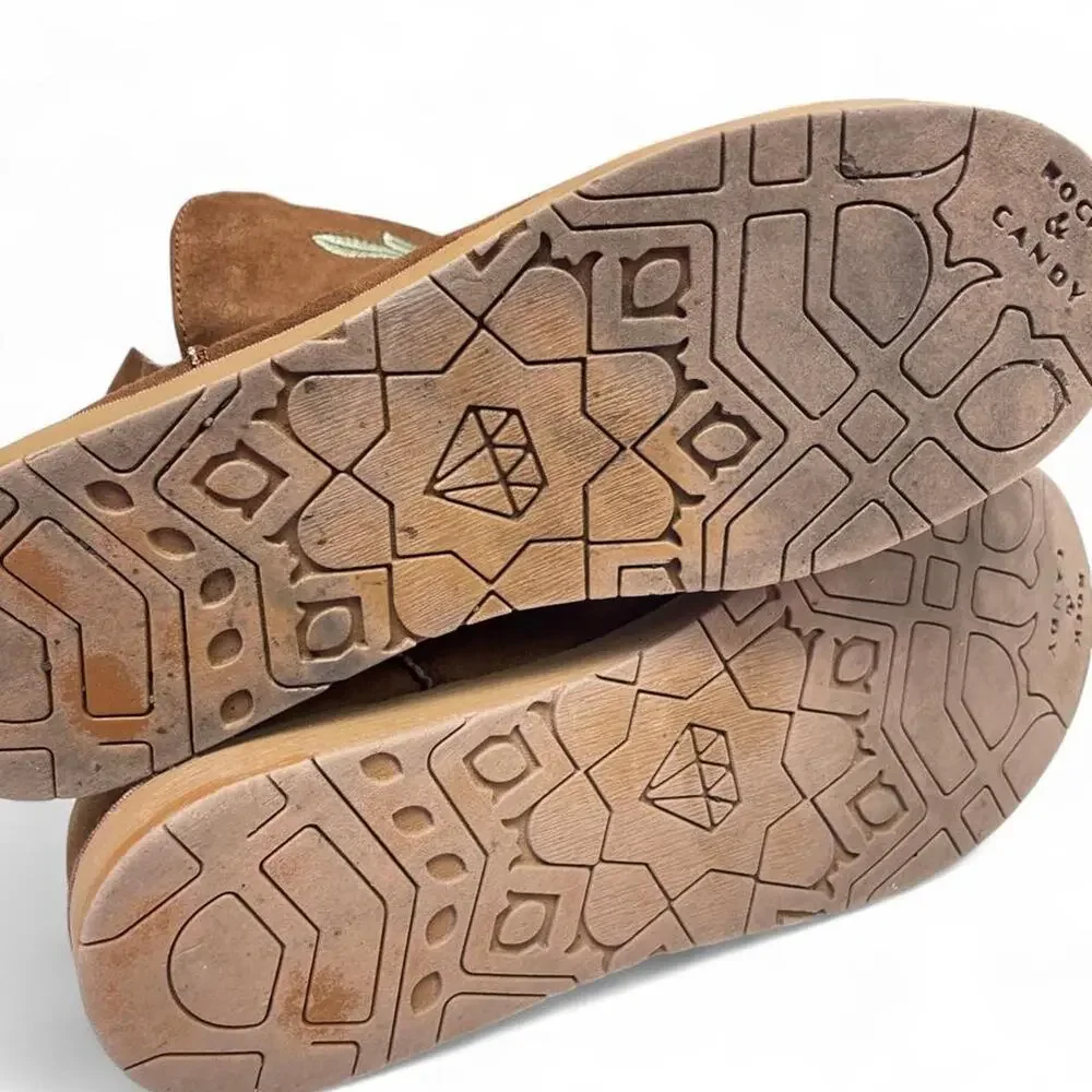 None brown suede