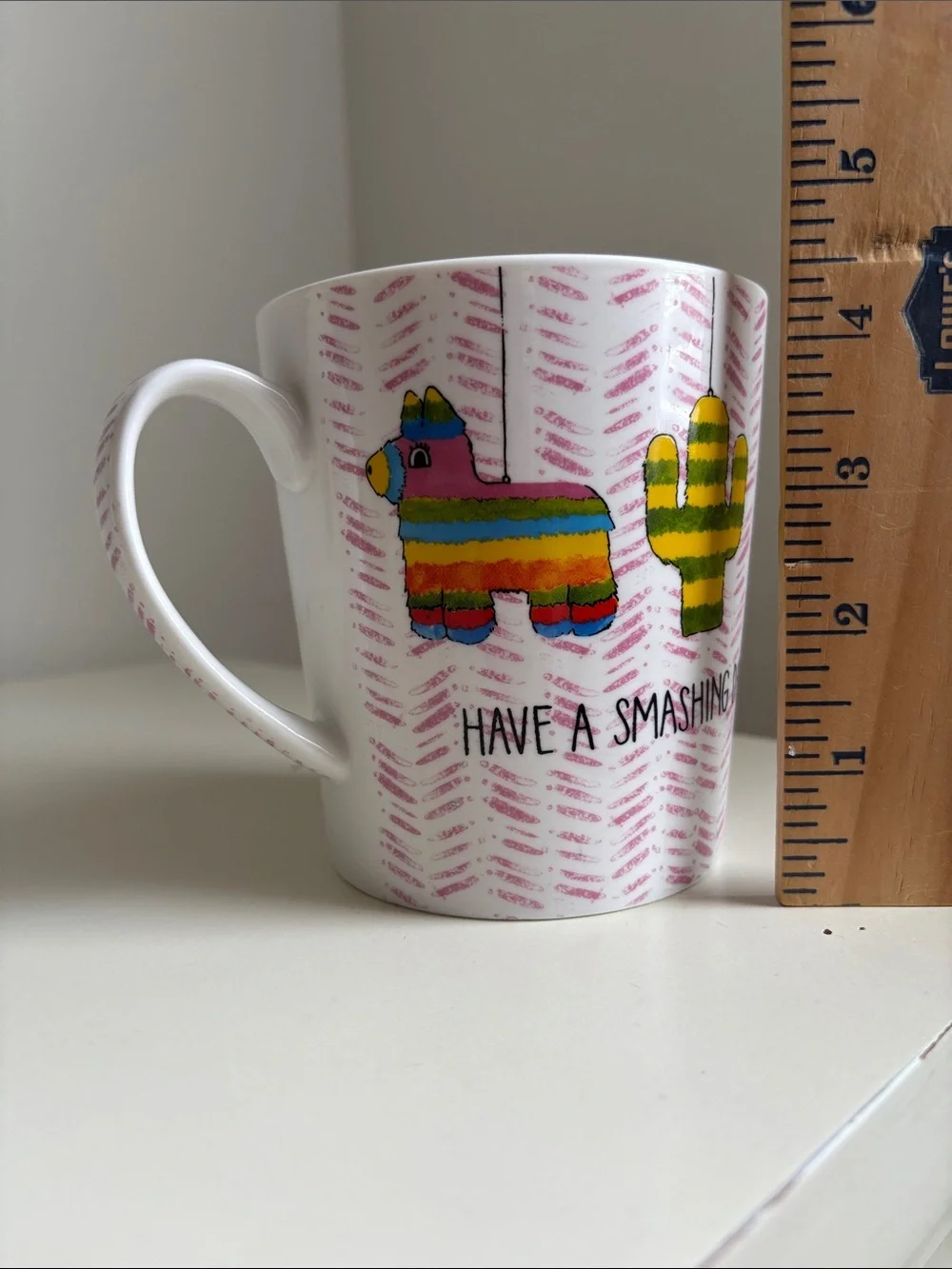 Pier 1 Piñata Jumbo Mug Have A Smashing Day guitar cactus donkey