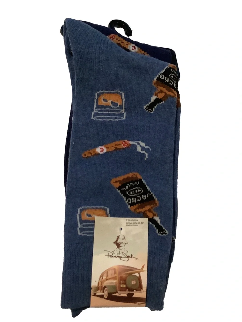 Panama Jack Whiskey & Cigar Novelty Dress Socks New