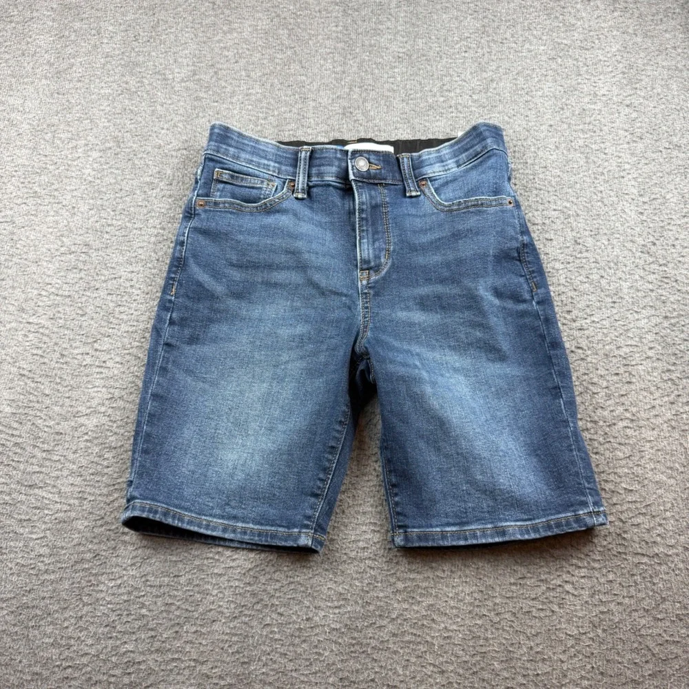 Old Navy Denim Shorts Boy's Size 14 Blue 360 Stretch Slim Built-In Tough