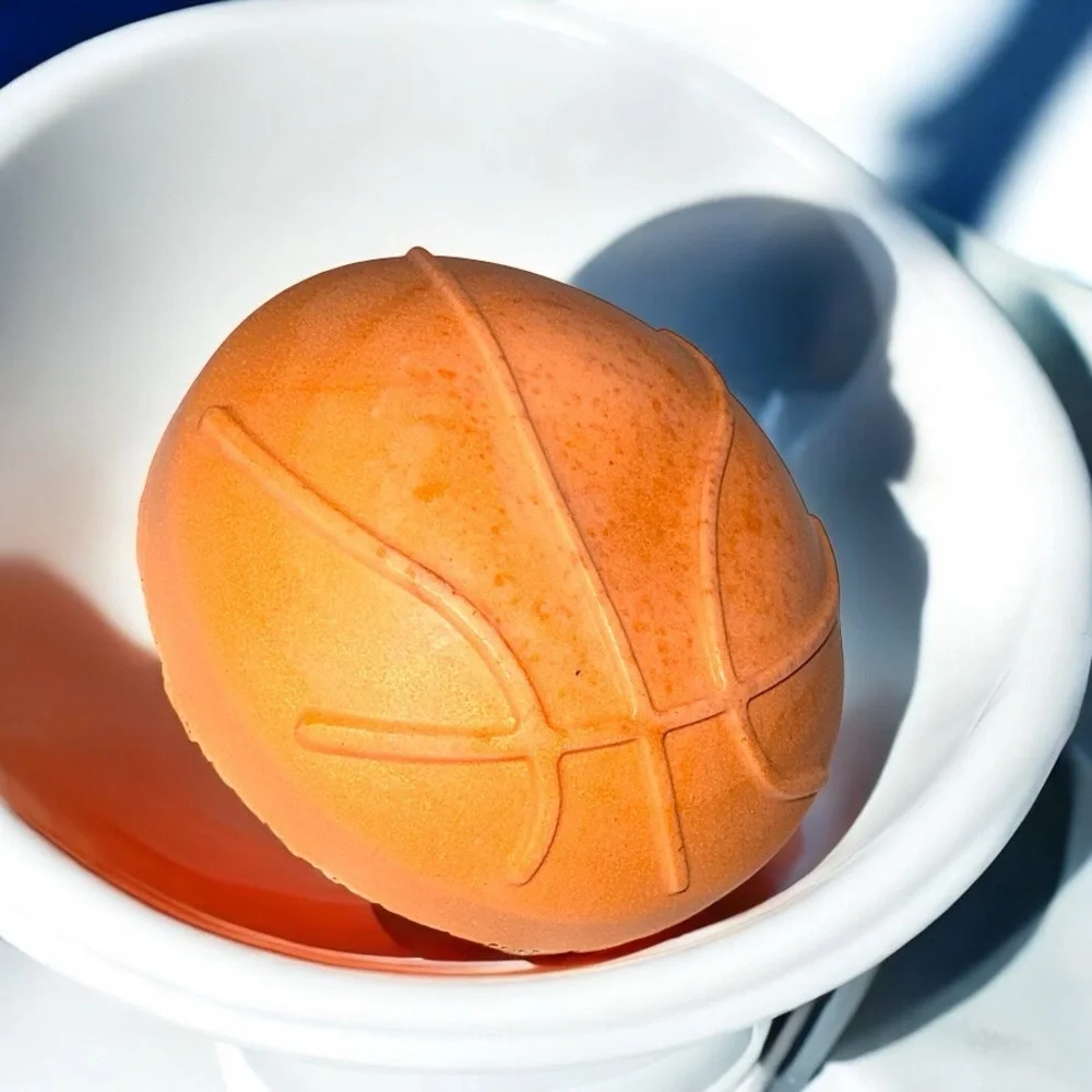 Handmade round basketball ball