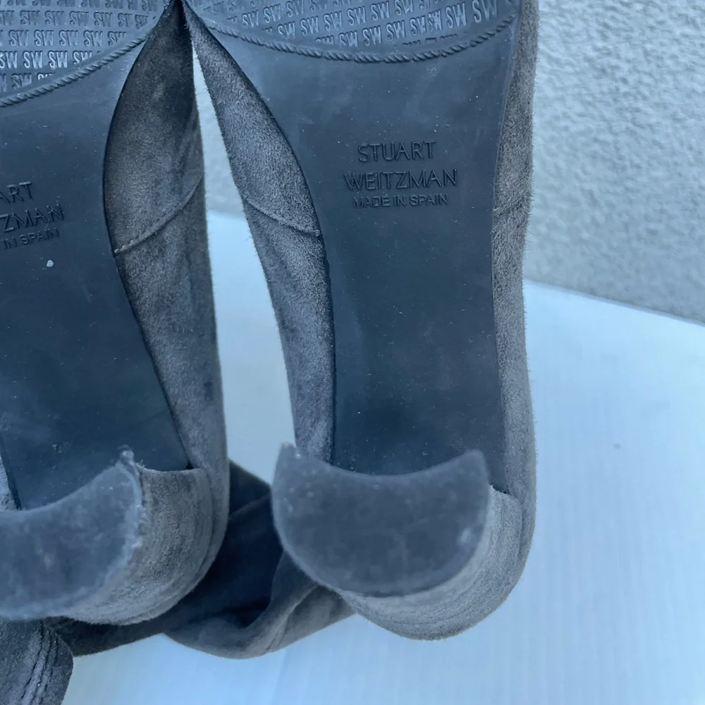 Stuart Weitzman Hiline OTK Boot In Slate Grey