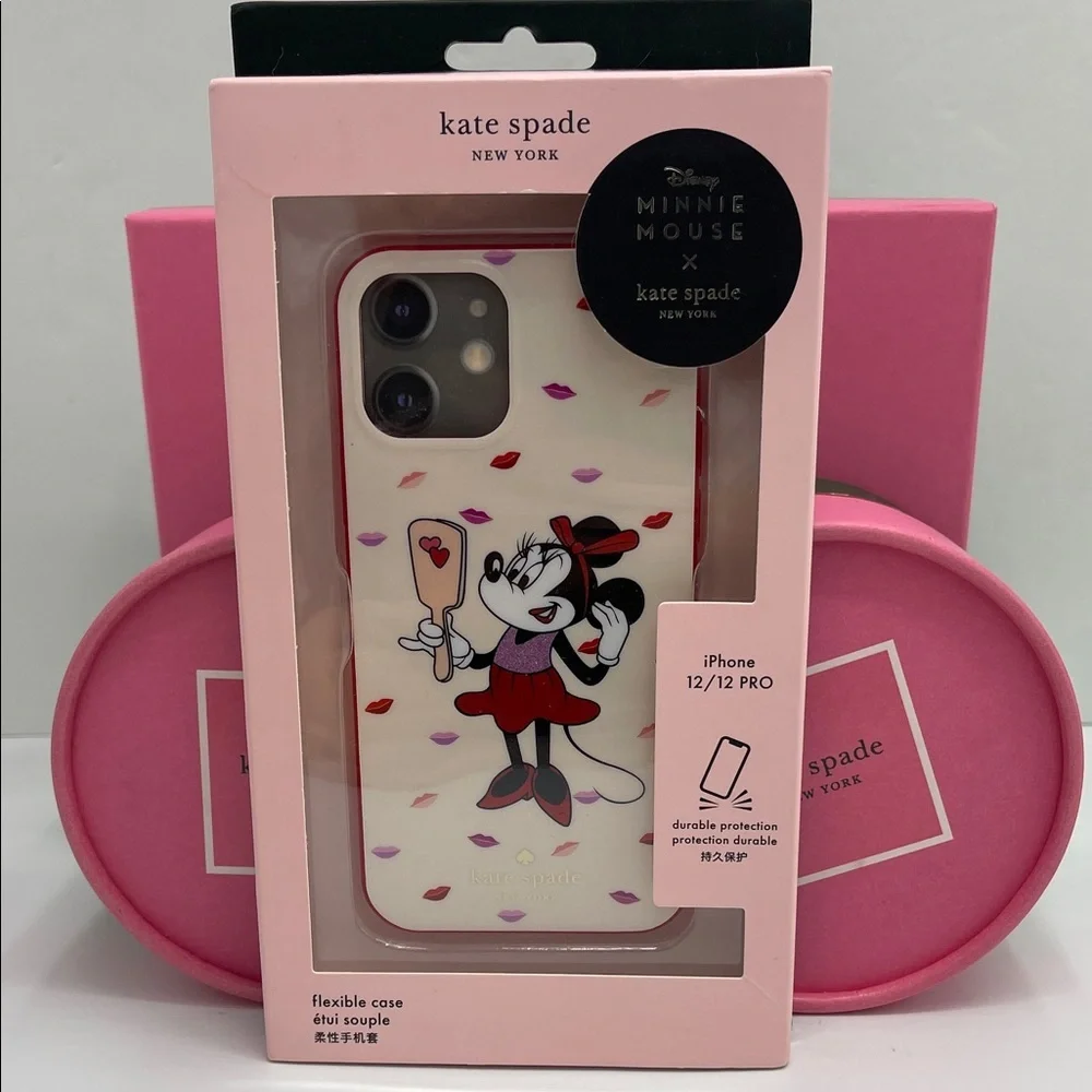 Kate Spade Minnie Mouse iPhone 12/12 Pro Case - Cream and Red