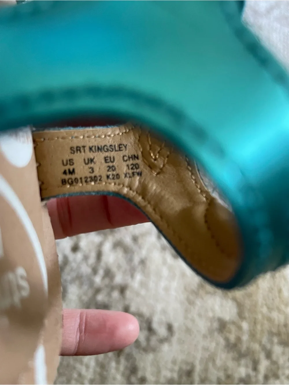 Stride Rite metallic teal