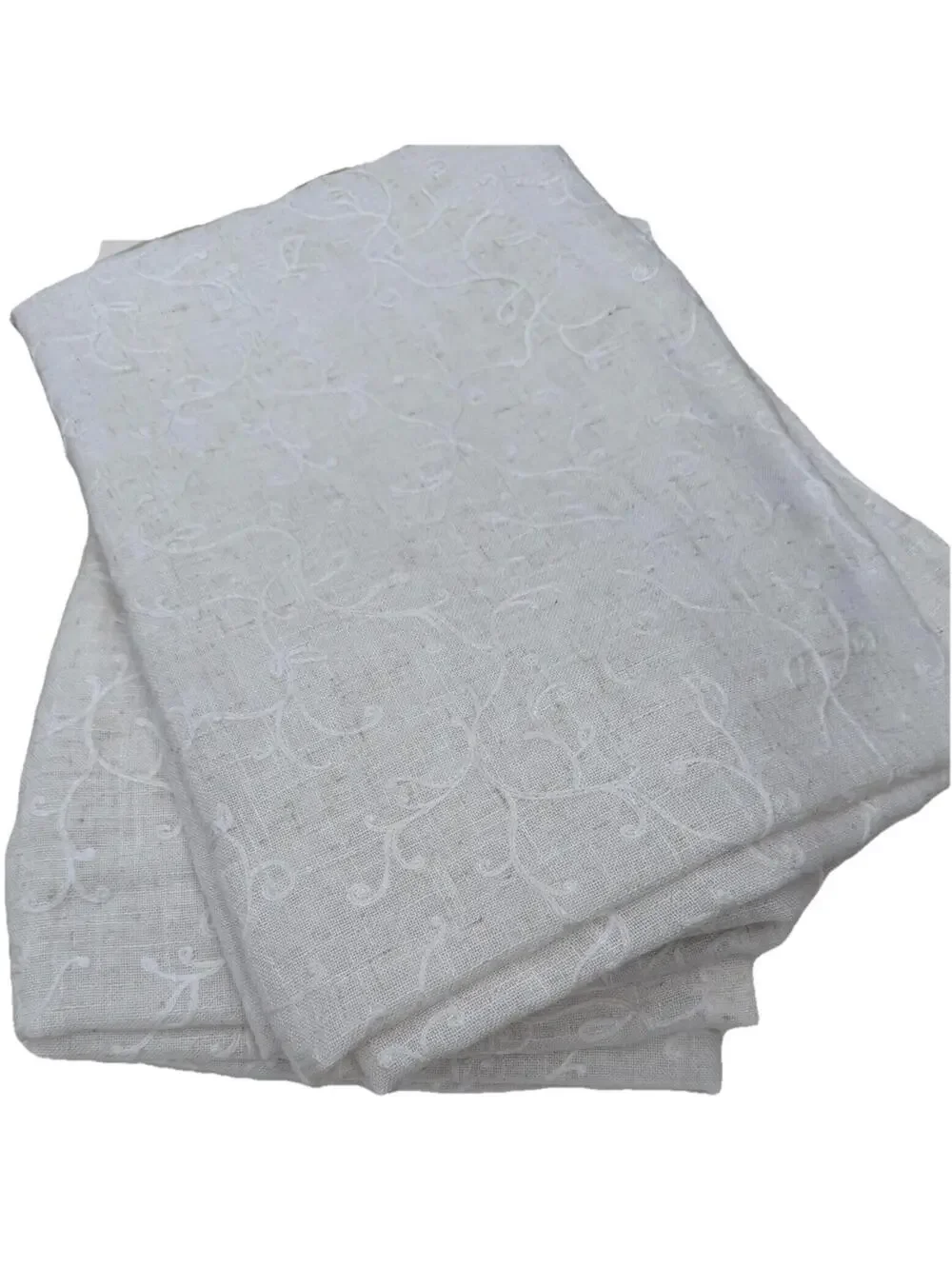 Lauren Ralph Lauren Ivory Fallbrook Embroidered Linen Curtains 4 Panels 54x84