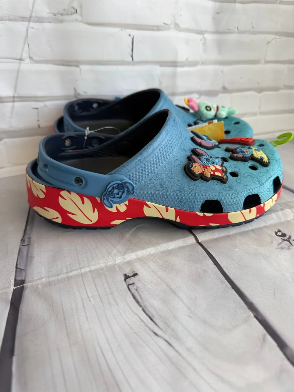 CROCS Kids Blue Disney Stitch Clogs with Character Jibbitz