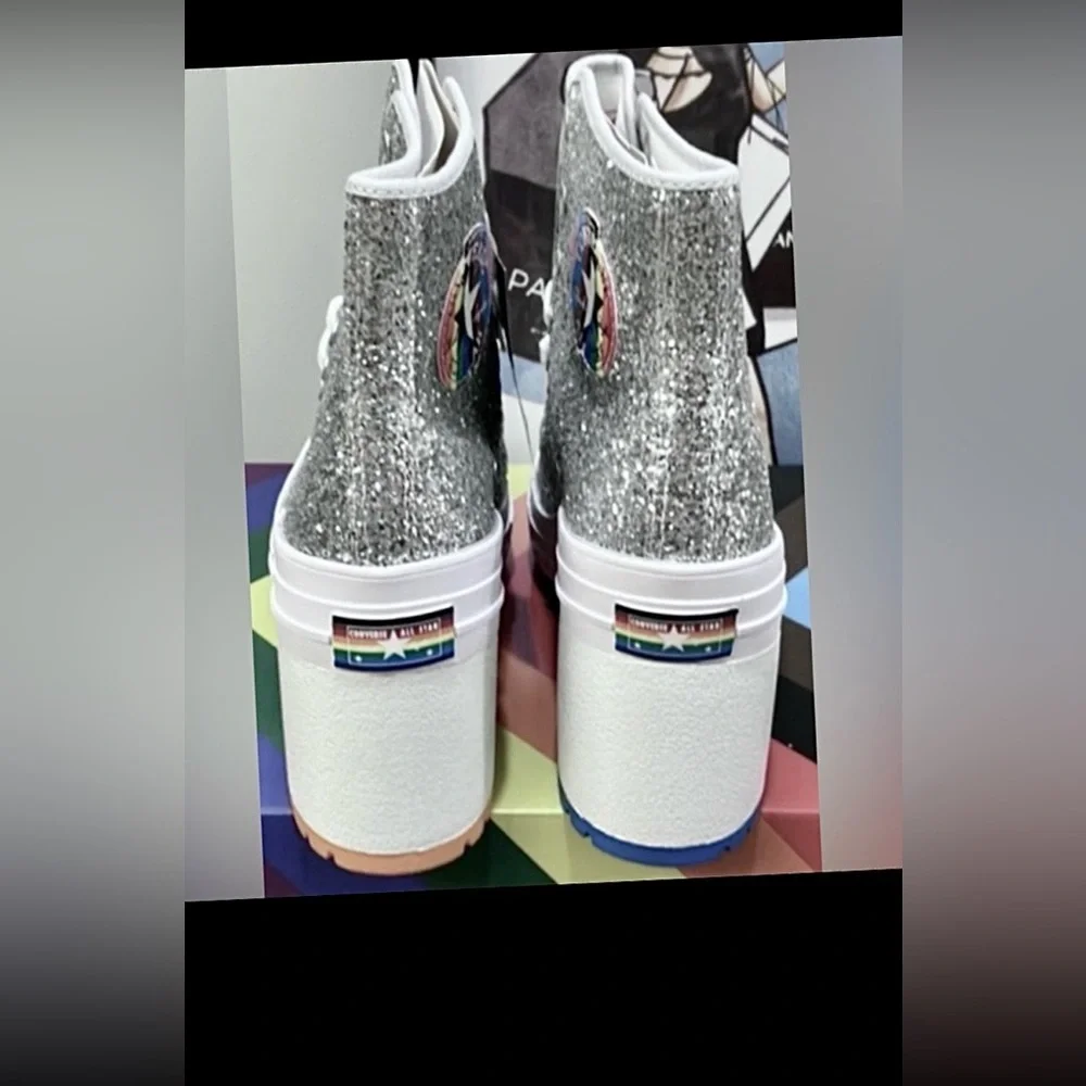 Converse Chuck 70 De Luxe Heel Pride High Top Platform Sneaker size 9.5 NWT
