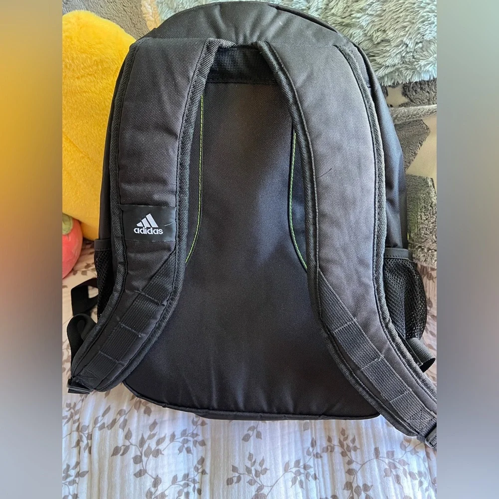 adidas Black Backpack with Neon Green Trim
