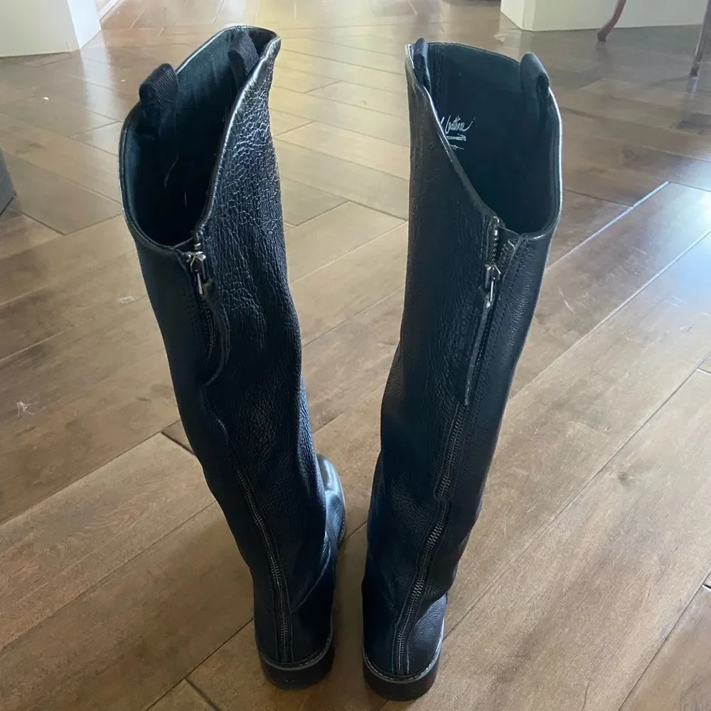 Franco Sarto The Meyer Wide Calf Knee-High Riding Boots Black 9