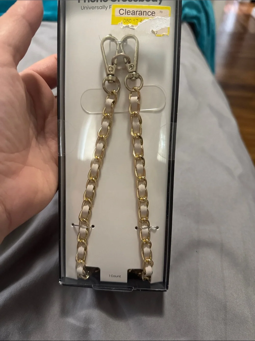 Gold Phone Chain Strap - Universal Phone Accessory