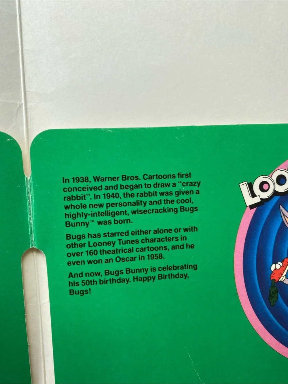 Looney Tunes Bugs Bunny Mead Folder Portfolio Vintage 1989