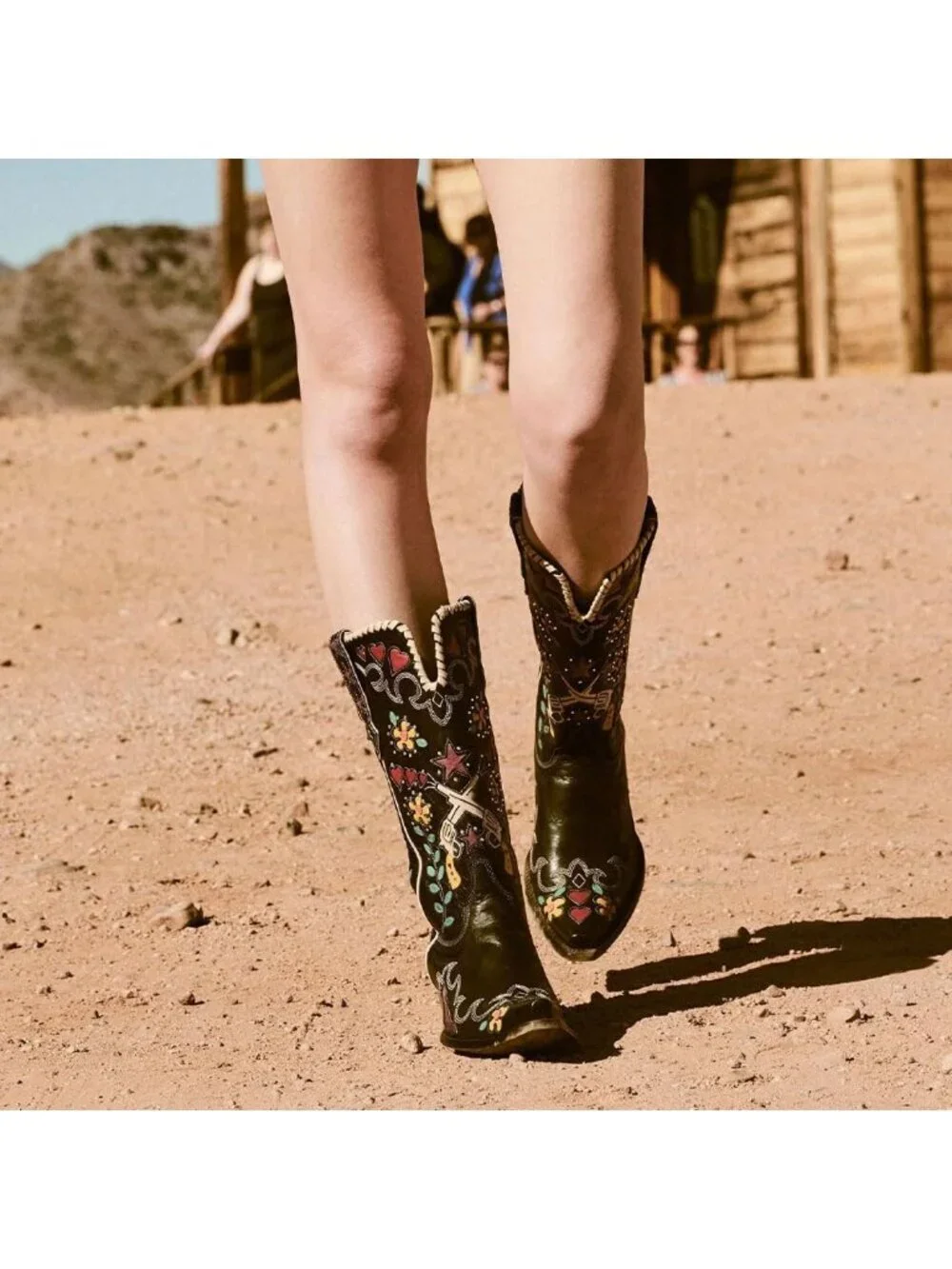 N/A embroidered cowgirl