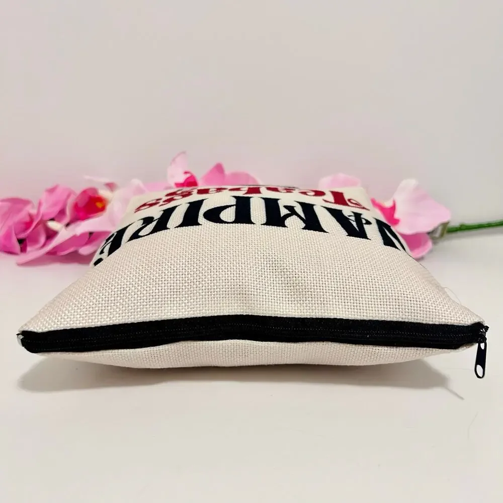 Vampire Teabags Cosmetic Bag Large Capacity Makeup Pouch