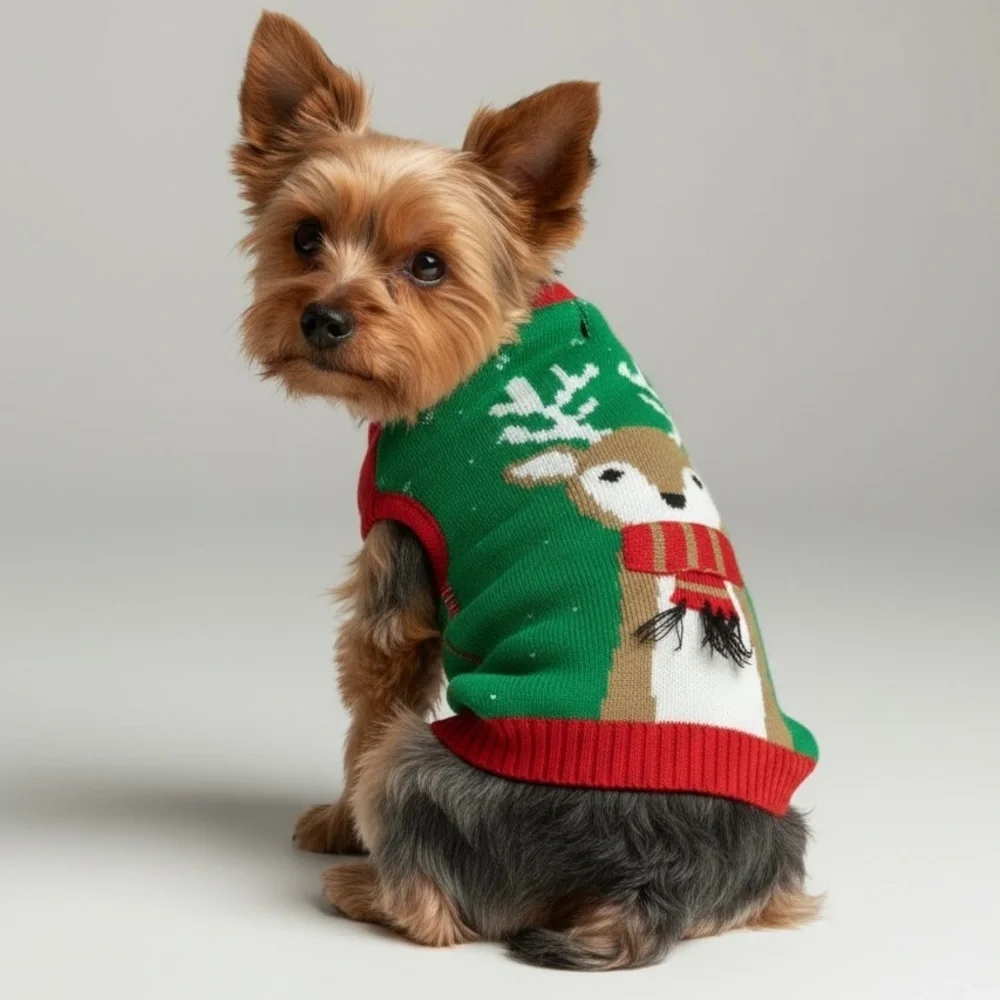 Reindeer Holiday Dog Christmas Sweater